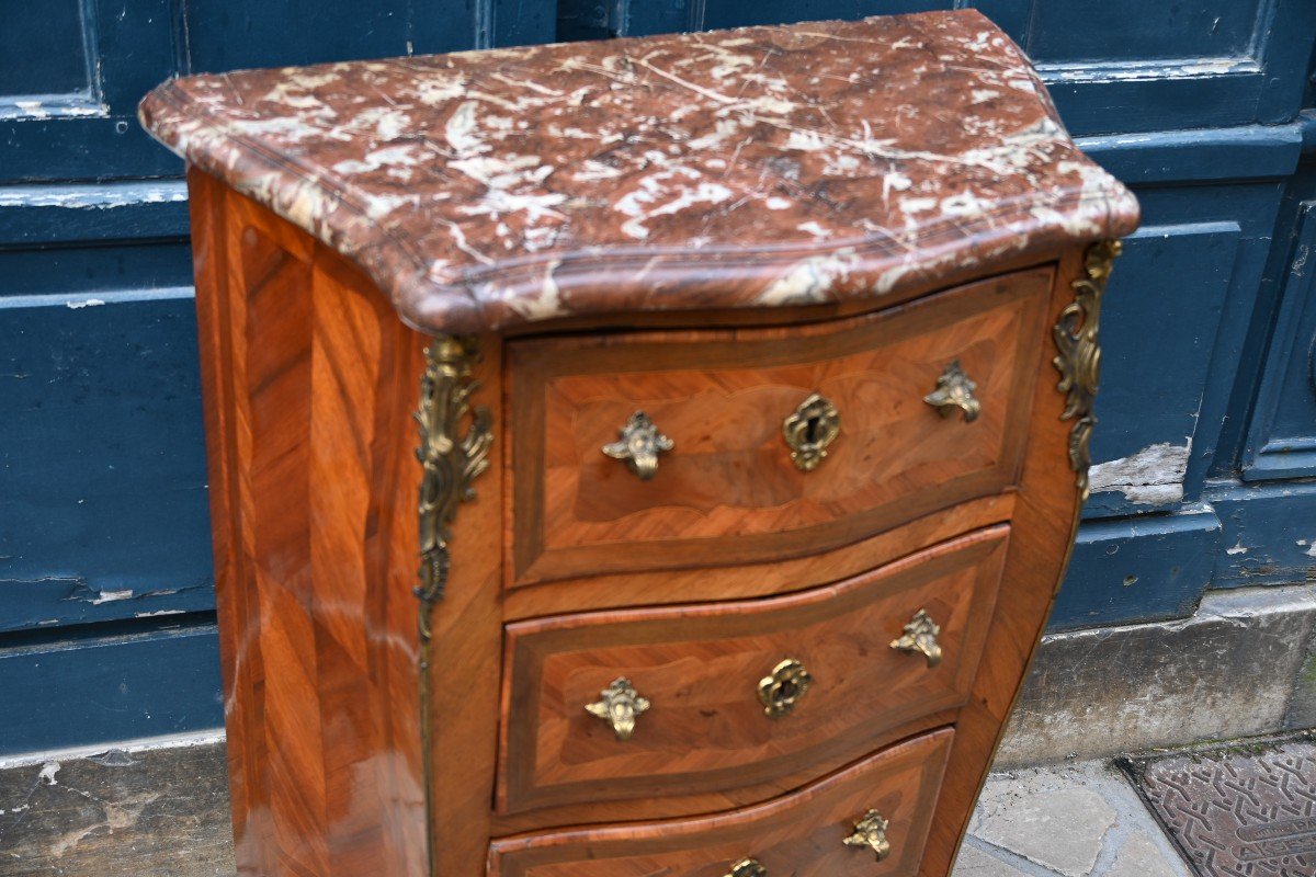 Small Louis XV Period Ellaume Stamped Chest Of Drawers  -photo-2