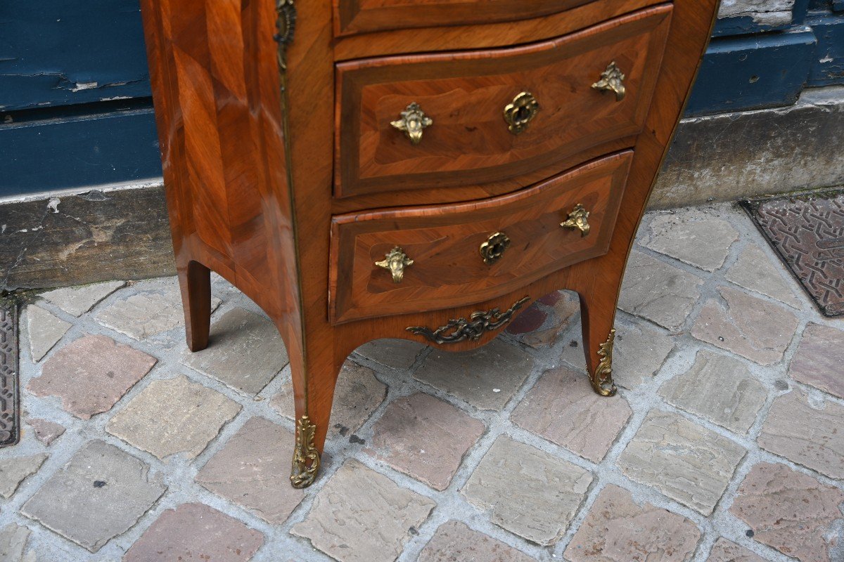 Small Louis XV Period Ellaume Stamped Chest Of Drawers  -photo-3