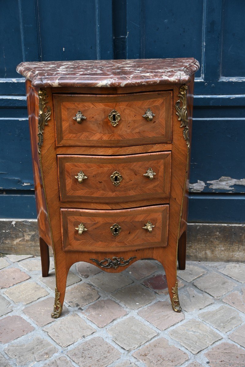 Small Louis XV Period Ellaume Stamped Chest Of Drawers  -photo-1