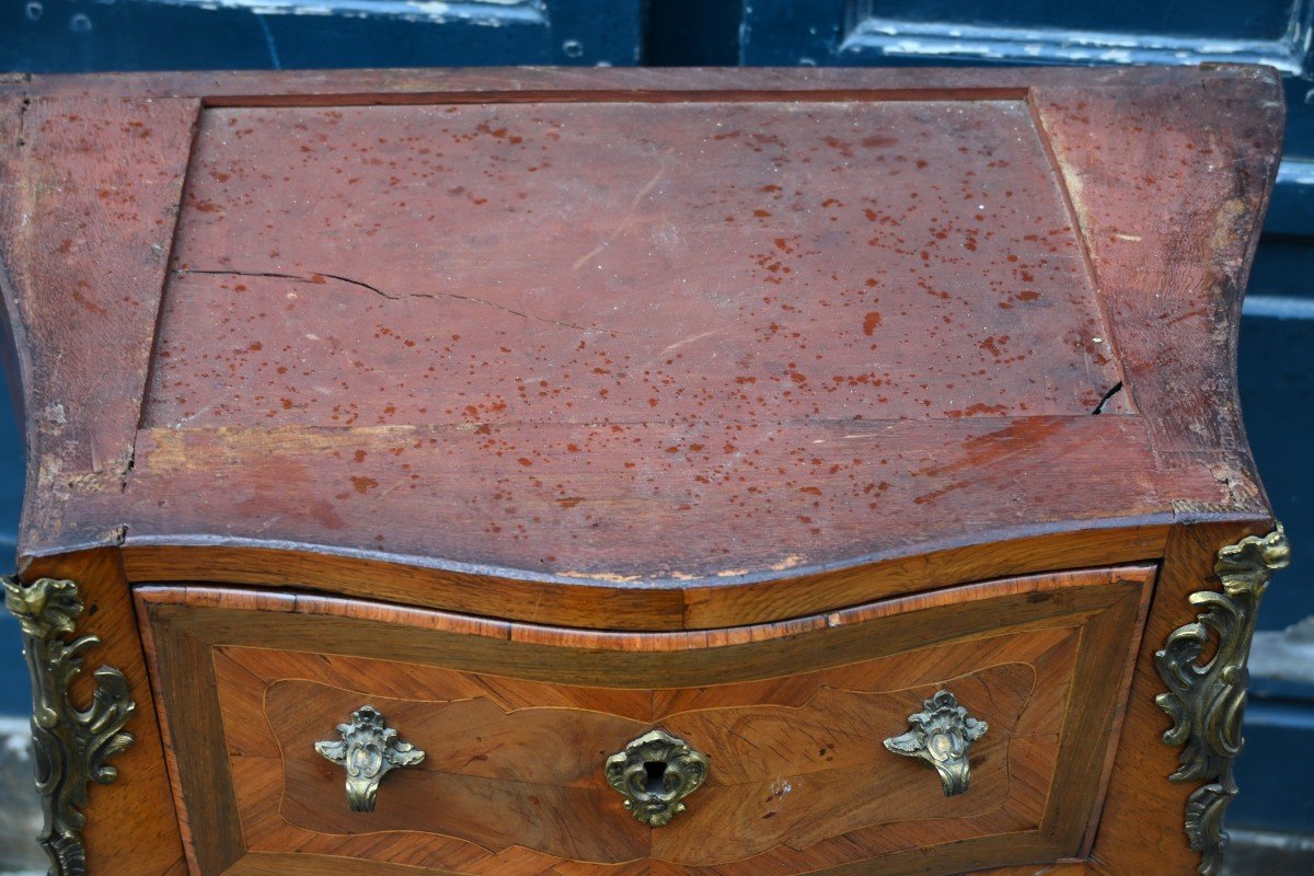 Small Louis XV Period Ellaume Stamped Chest Of Drawers  -photo-8