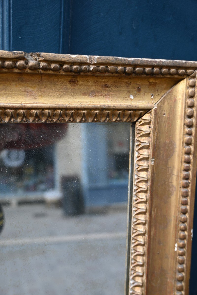 Gilded Wooden Mirror From The Louis XVI Period, End Of The 18th Century-photo-3