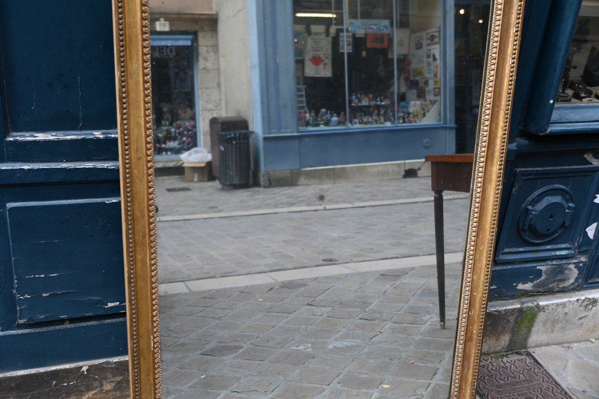 Gilded Wooden Mirror From The Louis XVI Period, End Of The 18th Century-photo-2