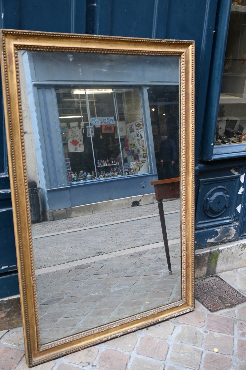 Gilded Wooden Mirror From The Louis XVI Period, End Of The 18th Century-photo-3