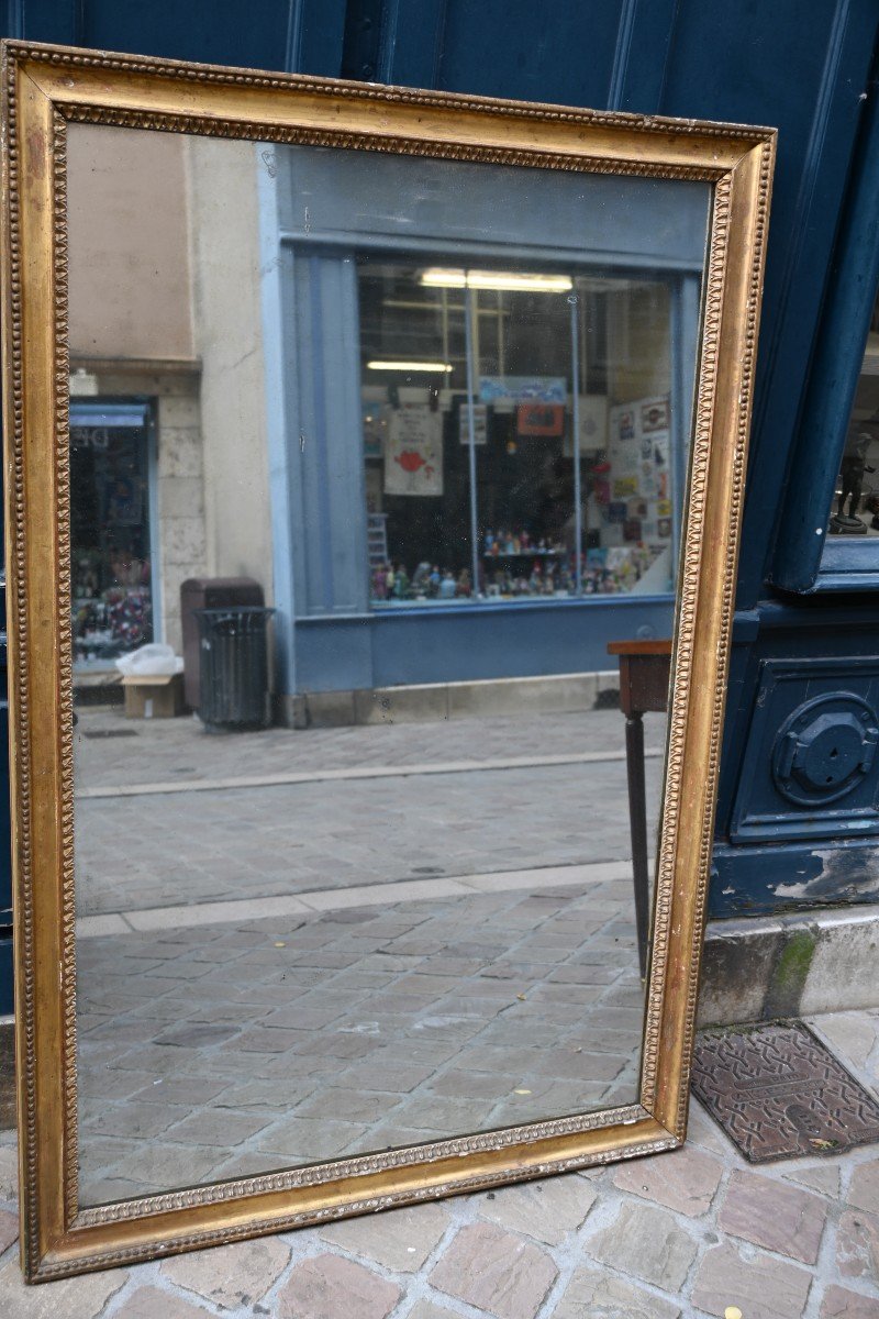 Gilded Wooden Mirror From The Louis XVI Period, End Of The 18th Century-photo-4