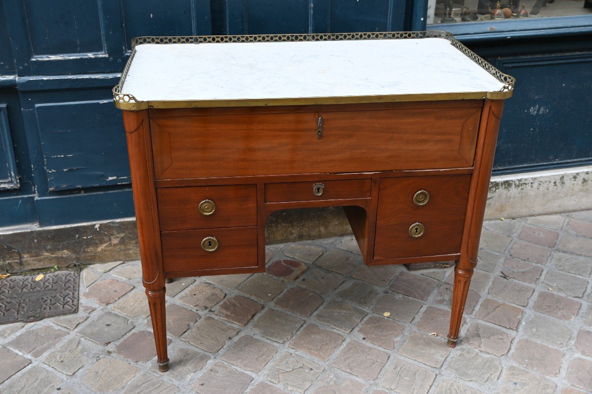 Bureau à Caisson En Acajou D époque Louis XVI  attribué à Stockel-photo-7