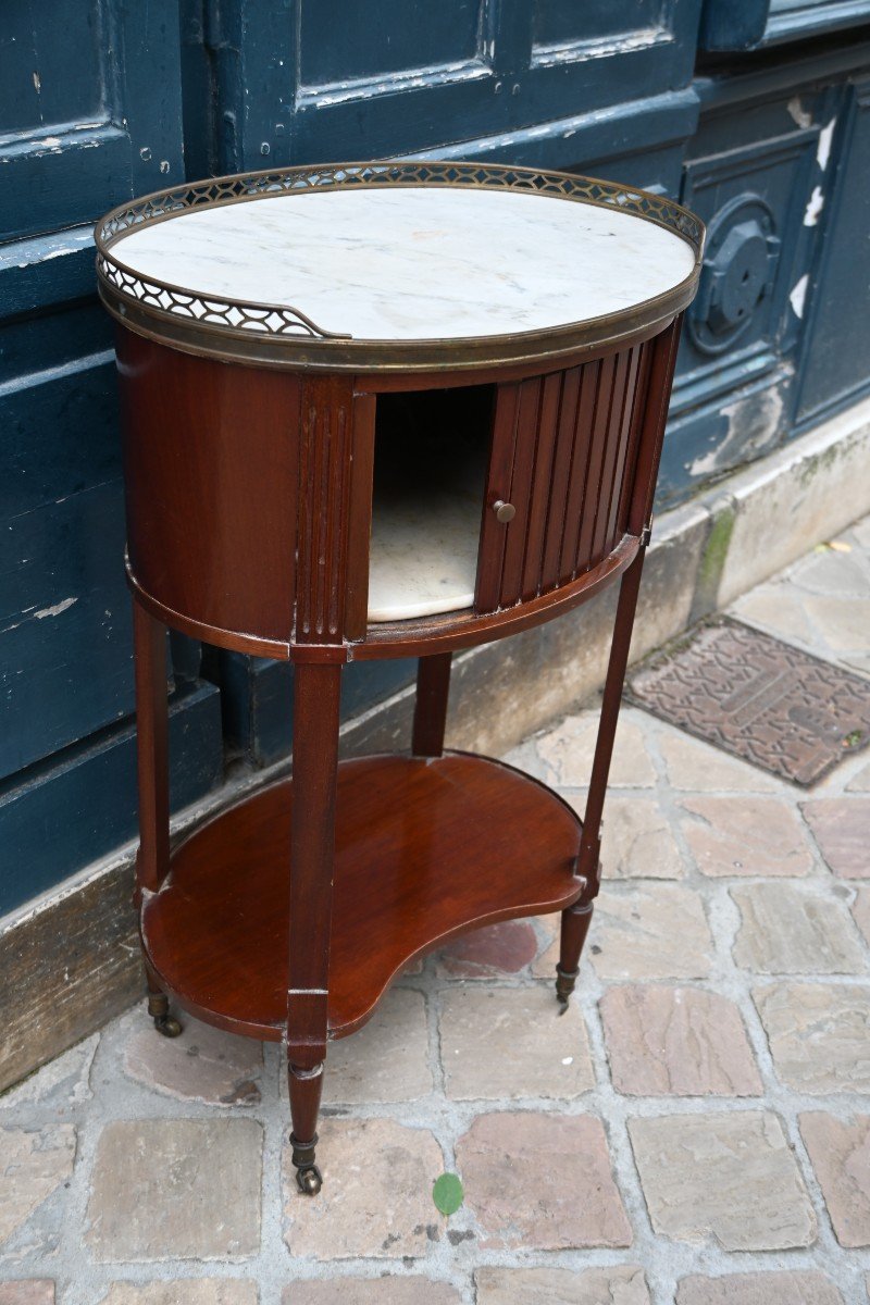 Small Louis XVI Mahogany Drum -photo-3