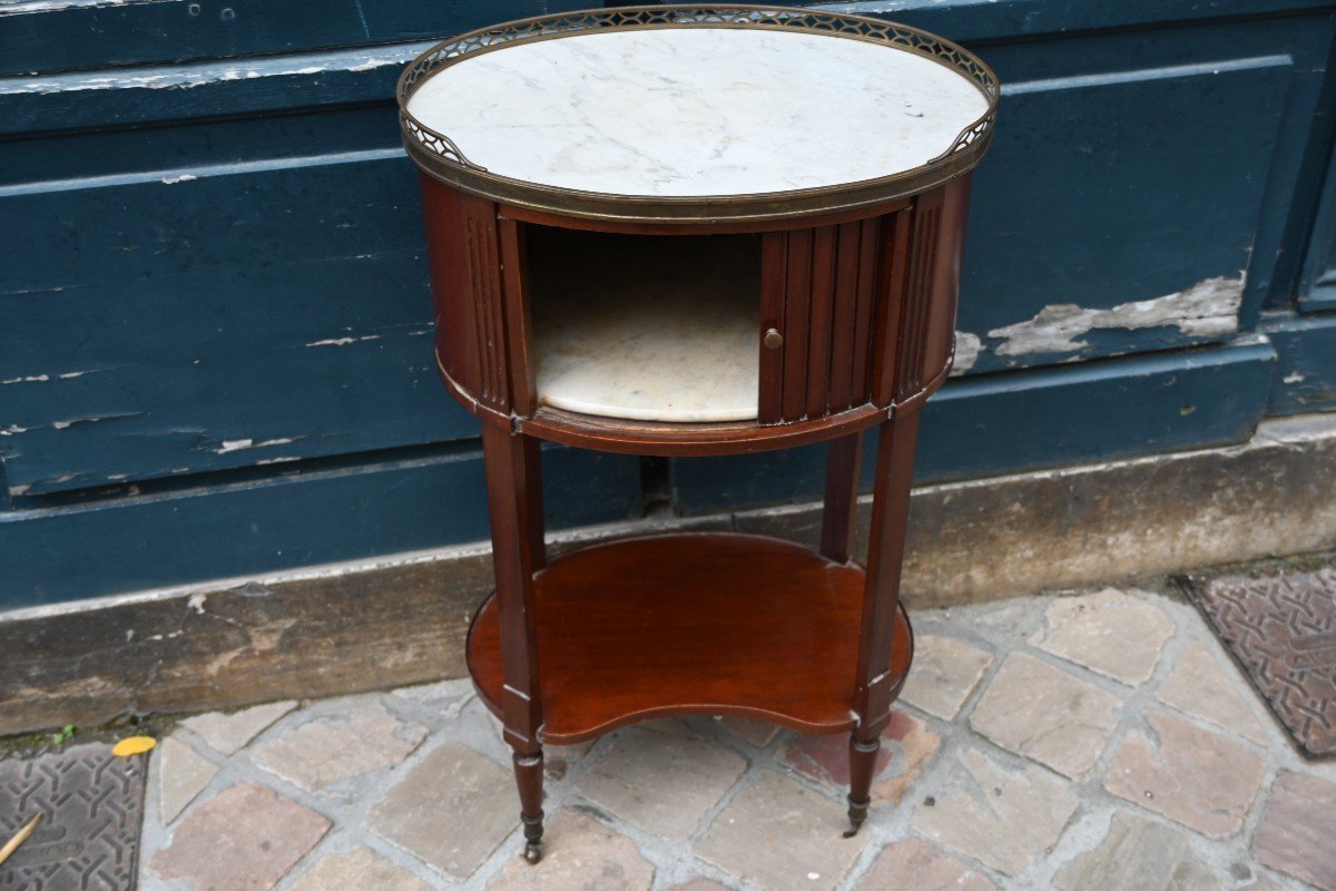 Small Louis XVI Mahogany Drum -photo-1