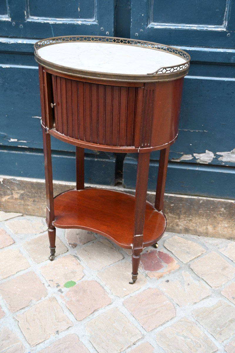 Small Louis XVI Mahogany Drum -photo-2