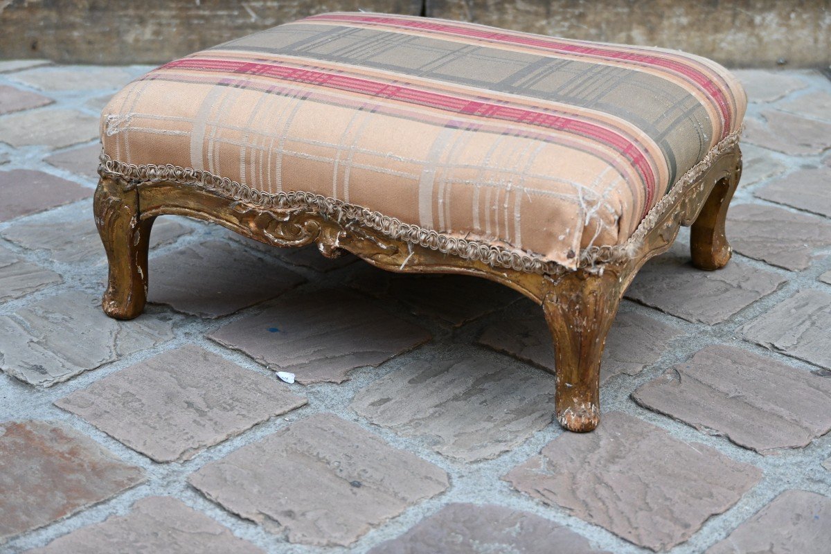 Small Louis XV Style Carved Wooden Stool