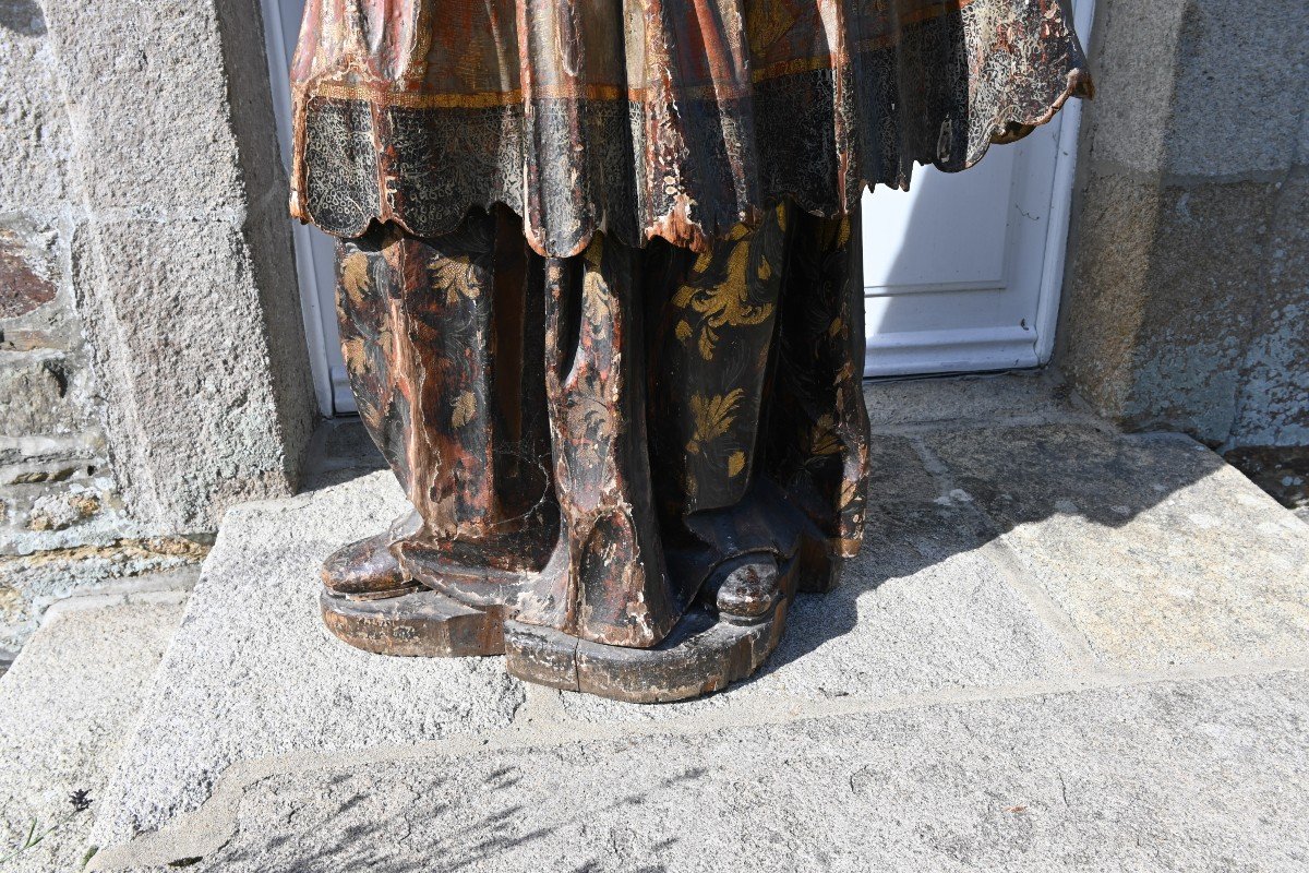 Important And Large Statue Of A Saint, Spain End Of The 17th Century, Saint Raymond Nonnat-photo-5