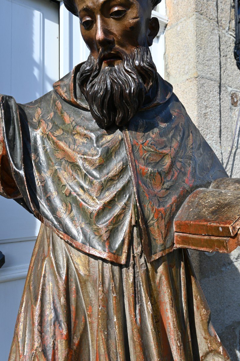 Importante Et Grande Statue D Un Saint , Espagne Fin XVII ,saint Raymond Nonnat-photo-8