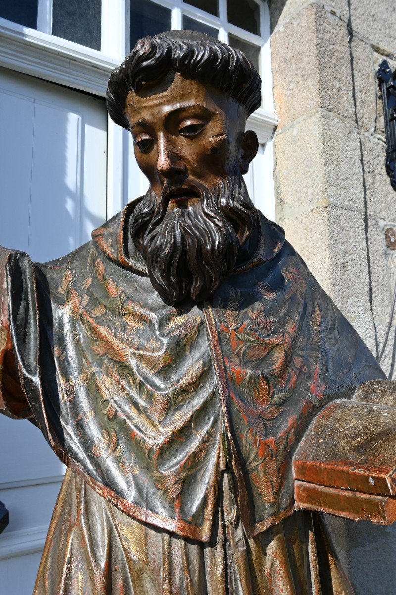 Important And Large Statue Of A Saint, Spain End Of The 17th Century, Saint Raymond Nonnat