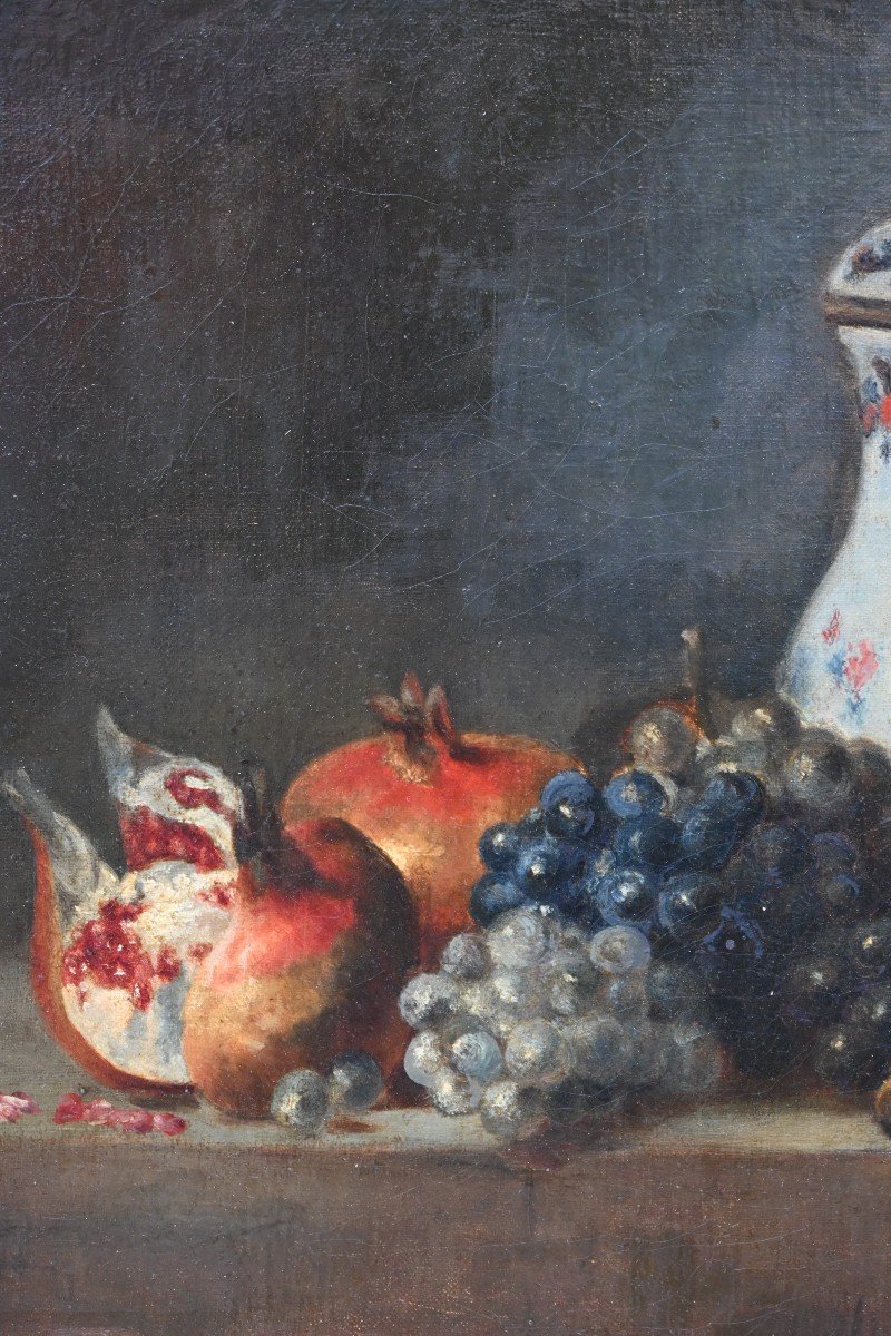 Jean Siméon Chardin D Après Nature Aux Fruits Et Porcelaine , Huile XIX-photo-4