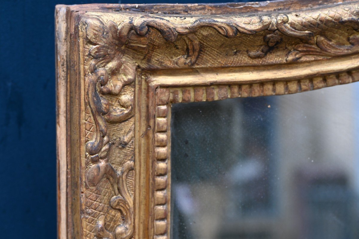 18th Century Regence Period Gilded Wood Mirror-photo-3