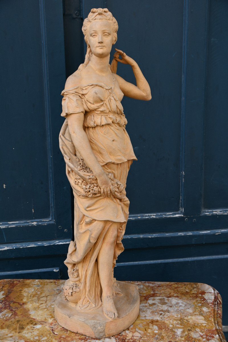 Original 18th Century Terracotta Depicting A Young Woman 