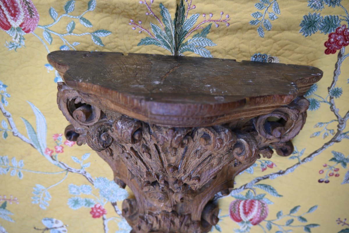 18th Century Regence Period Oak Wall Console-photo-4