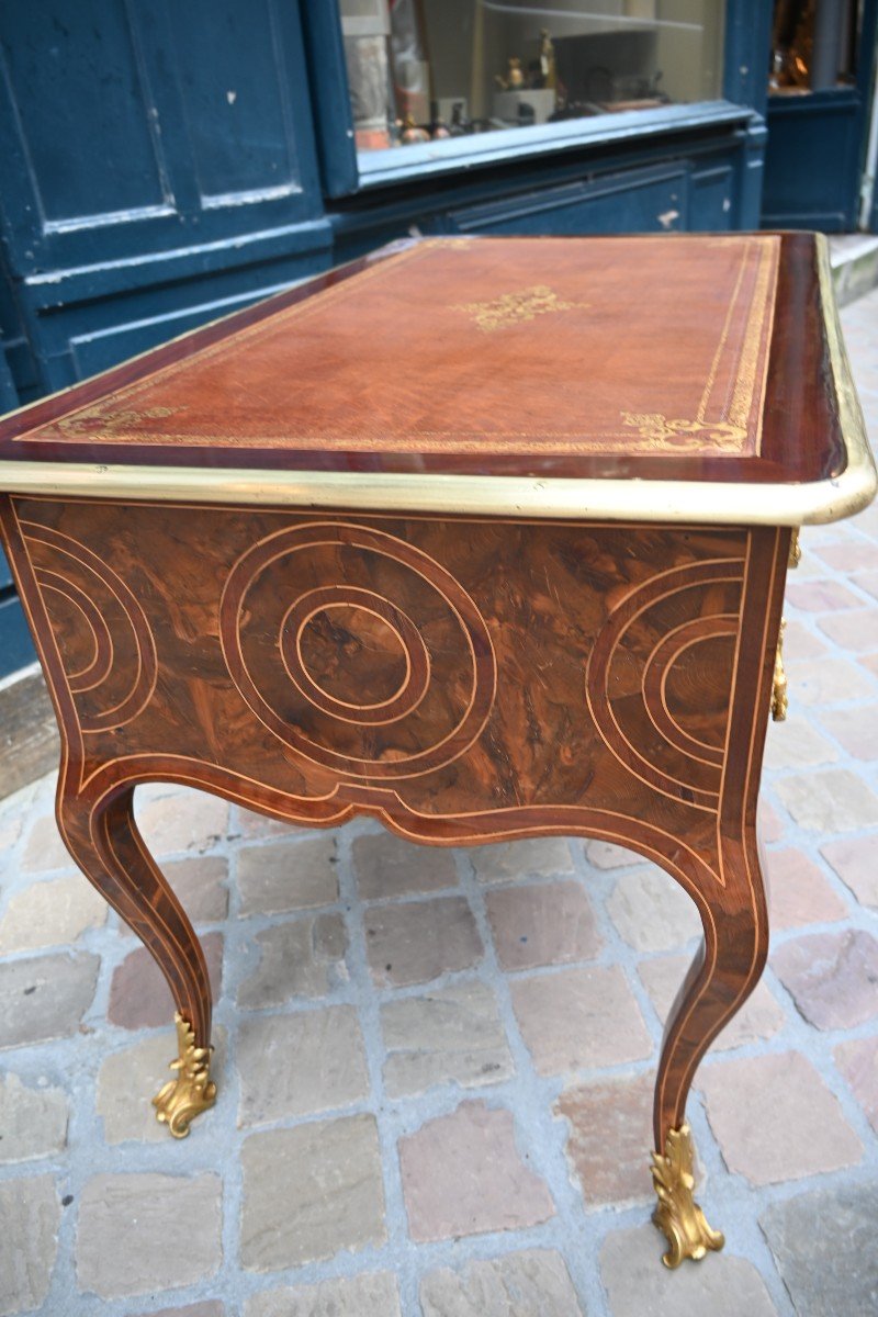 Rare Regence Period Veneer Desk Plat From The 18th Century-photo-3