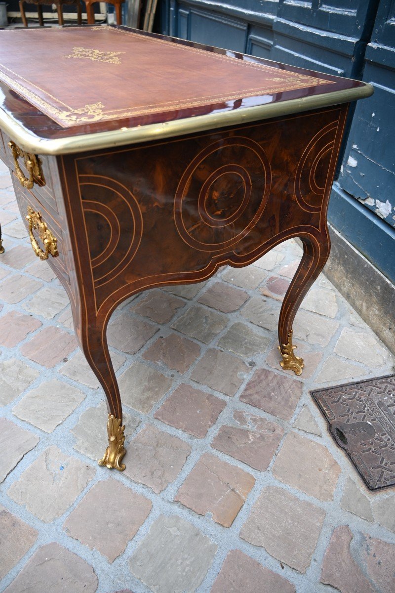 Rare Regence Period Veneer Desk Plat From The 18th Century-photo-1