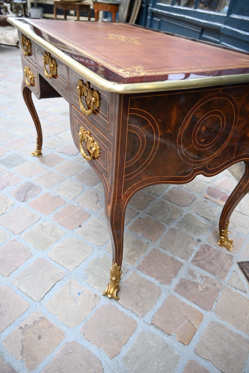 Rare Regence Period Veneer Desk Plat From The 18th Century-photo-2