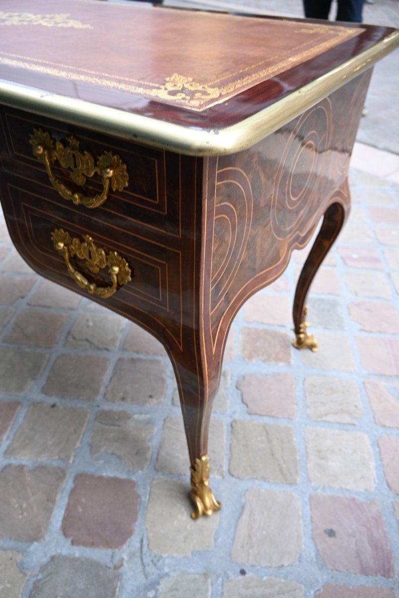 Rare Regence Period Veneer Desk Plat From The 18th Century-photo-5