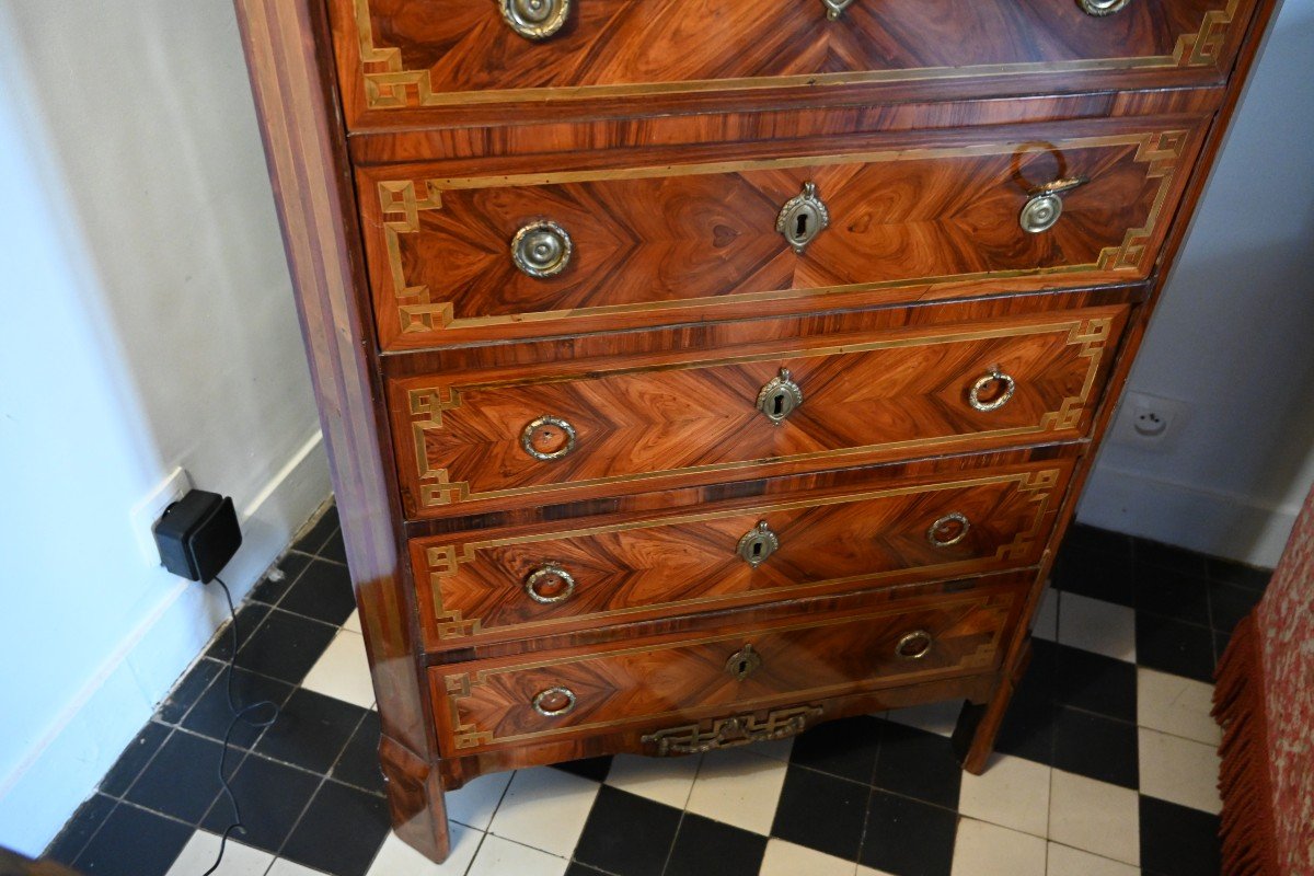 Louis XVI Period Veneer Wood Desk-photo-4