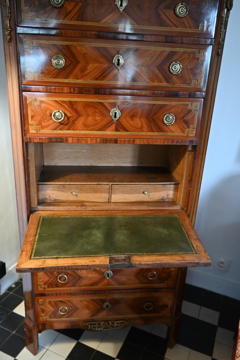 Louis XVI Period Veneer Wood Desk-photo-4