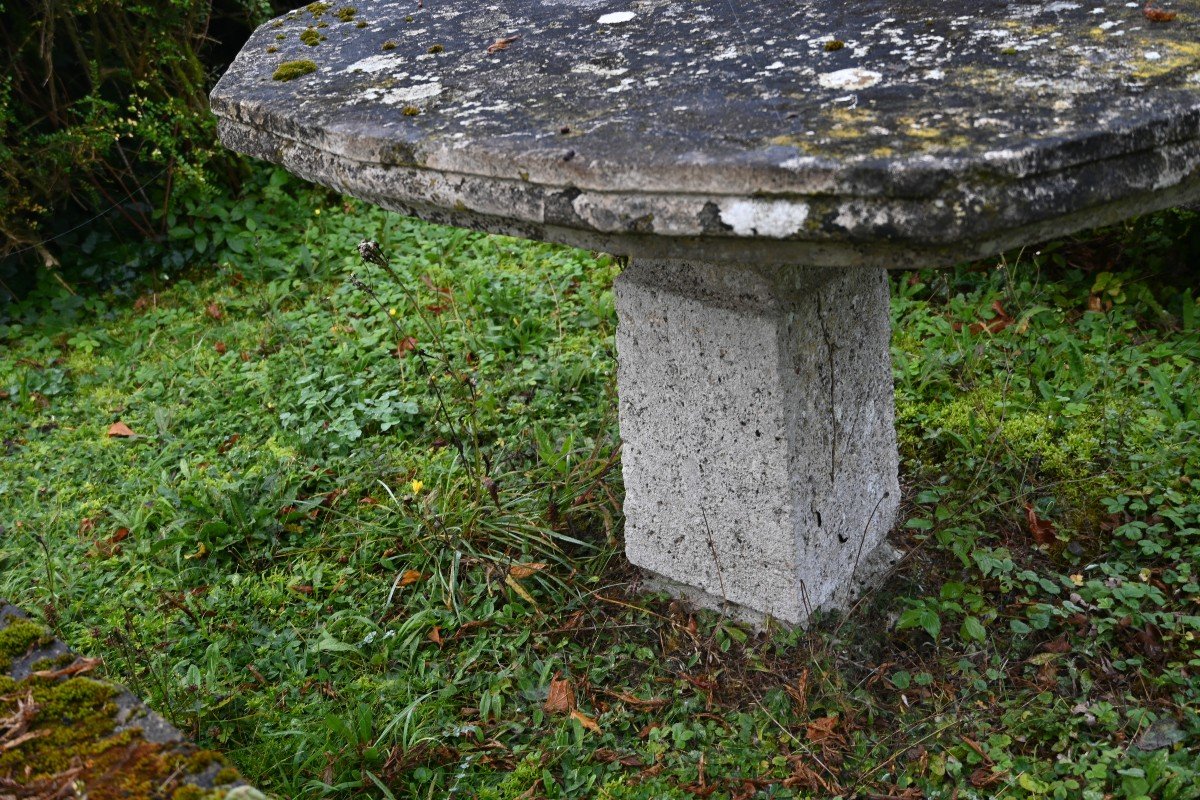 Belle Table De Jardin En Pierre Du XVII -photo-4