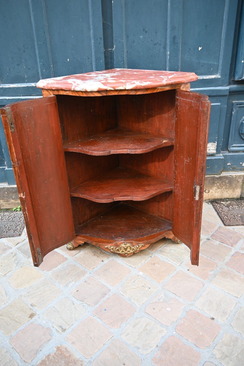 Louis XV Period Double Curved Corner Cupboard Migeon-photo-2