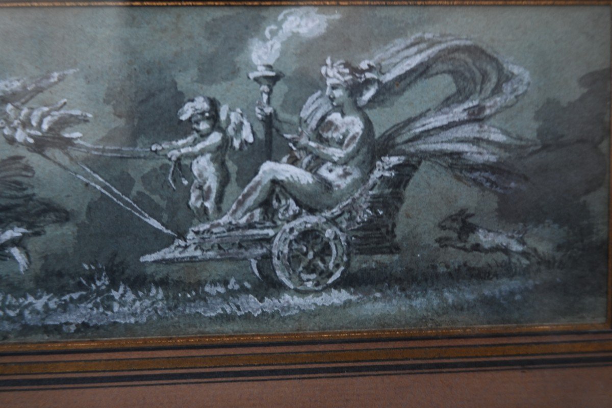 Prud'hon Follower Of: Drawing Venus And Her Chariot XIX-photo-3