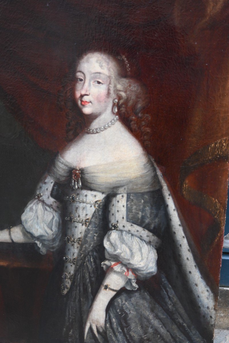 Rare Portrait Of Anne Of Austria Attributed To Beaubrun XVII-photo-2