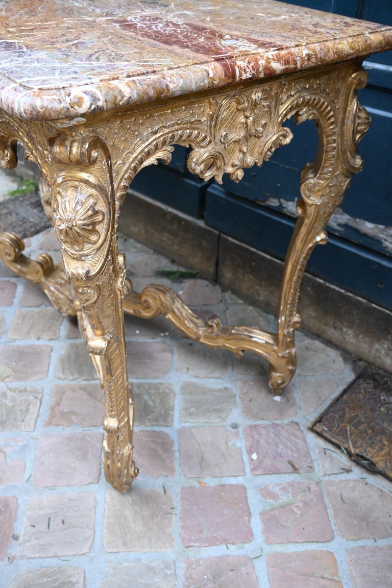 Table Console Bois Doré D époque Regence Du XVIII-photo-2