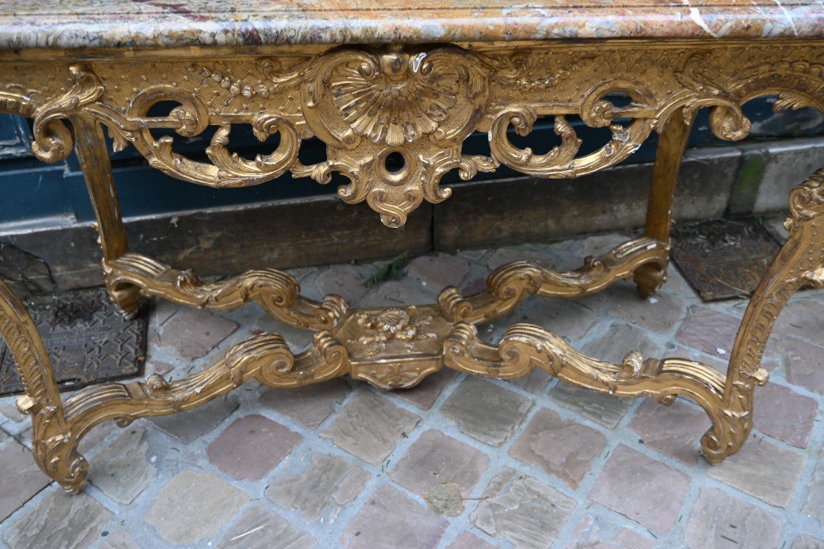 Table Console Bois Doré D époque Regence Du XVIII-photo-1