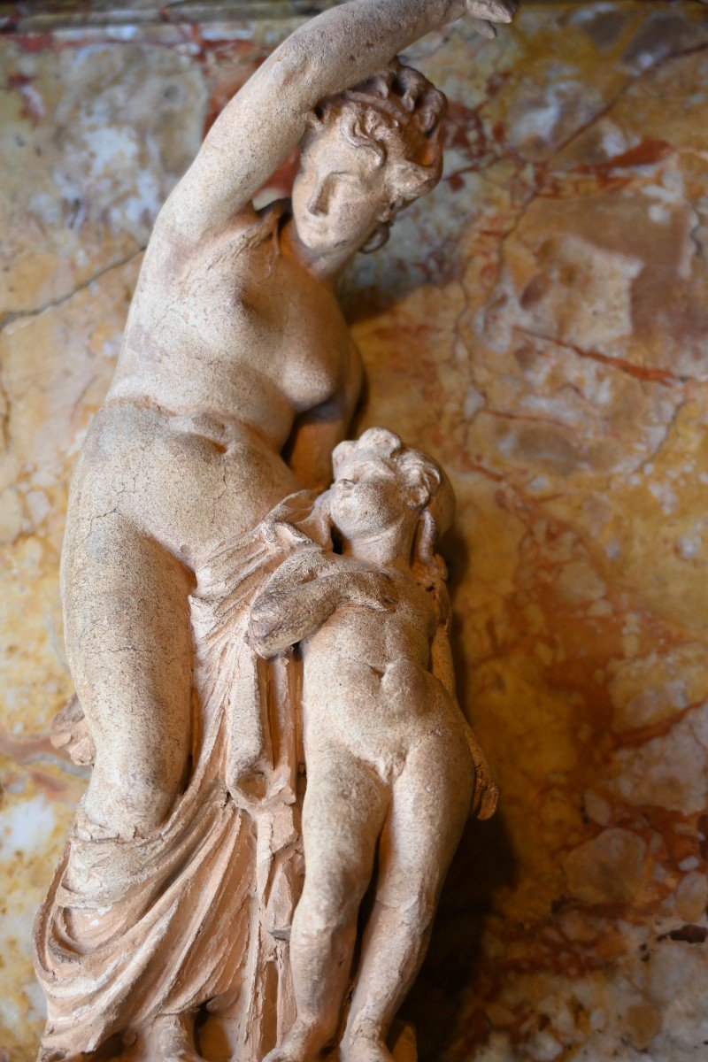 Terre Cuite Originale Du XVIII Venus et l Amour, 