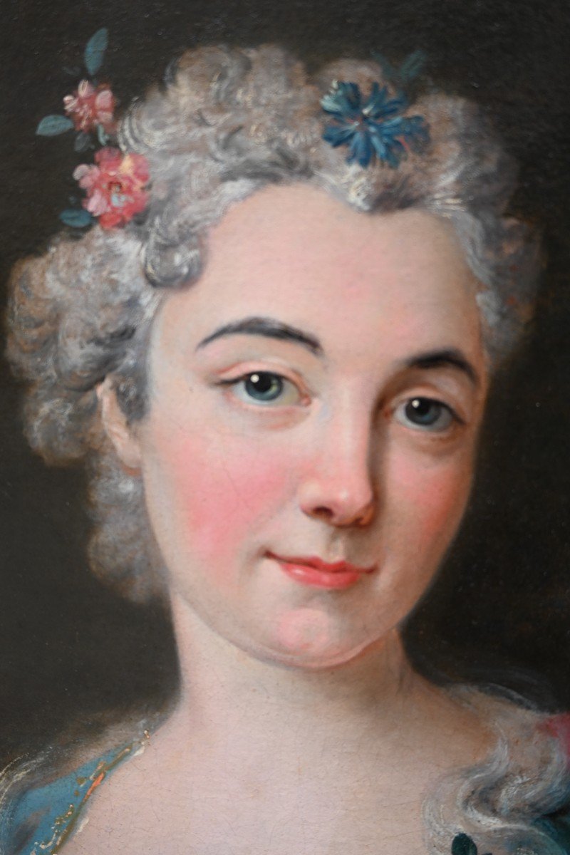  Portrait Of A Woman From The Louis XV Period From The 18th Century Levrac Tournières-photo-8