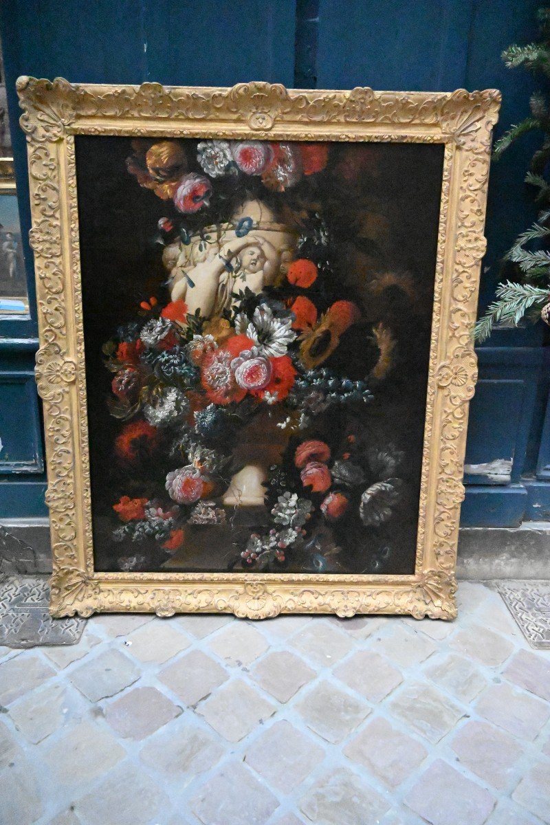 Important Flower Painting Signed By De Booschaert XVIII-photo-2