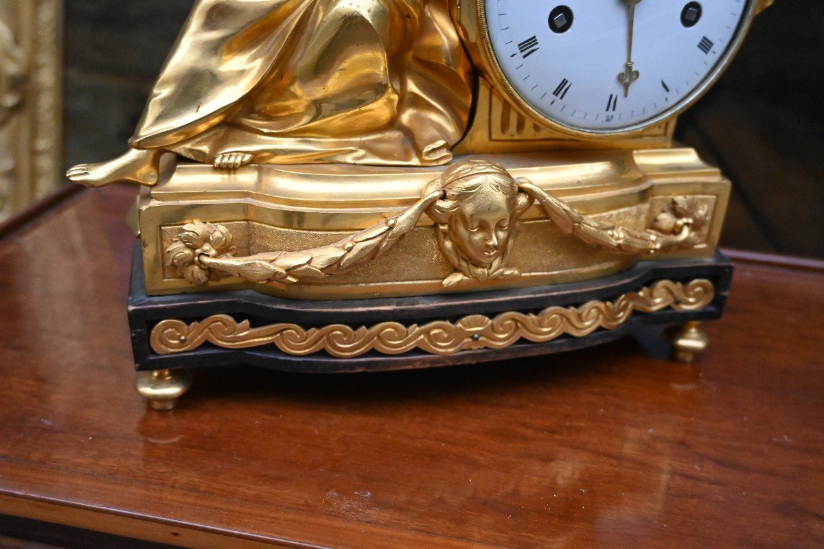 Bronze Pendulum Clock Known As Prudence Or Cleopatra From The Louis XVI Period-photo-6