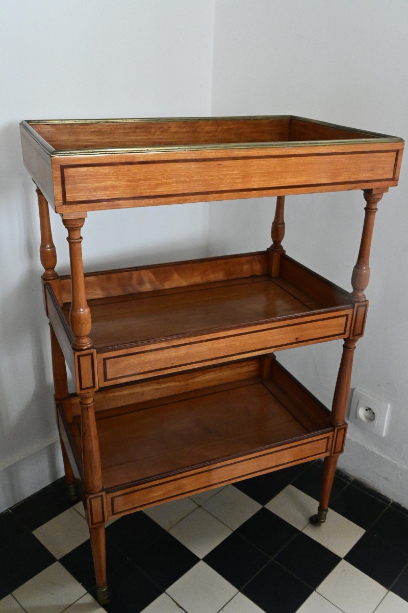 Elegant Directoire Period Coffee Table With Bowl -photo-2