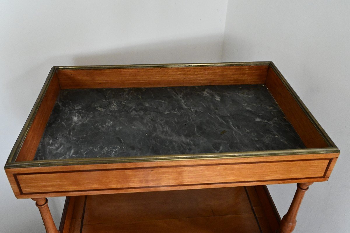 Elegant Directoire Period Coffee Table With Bowl -photo-3