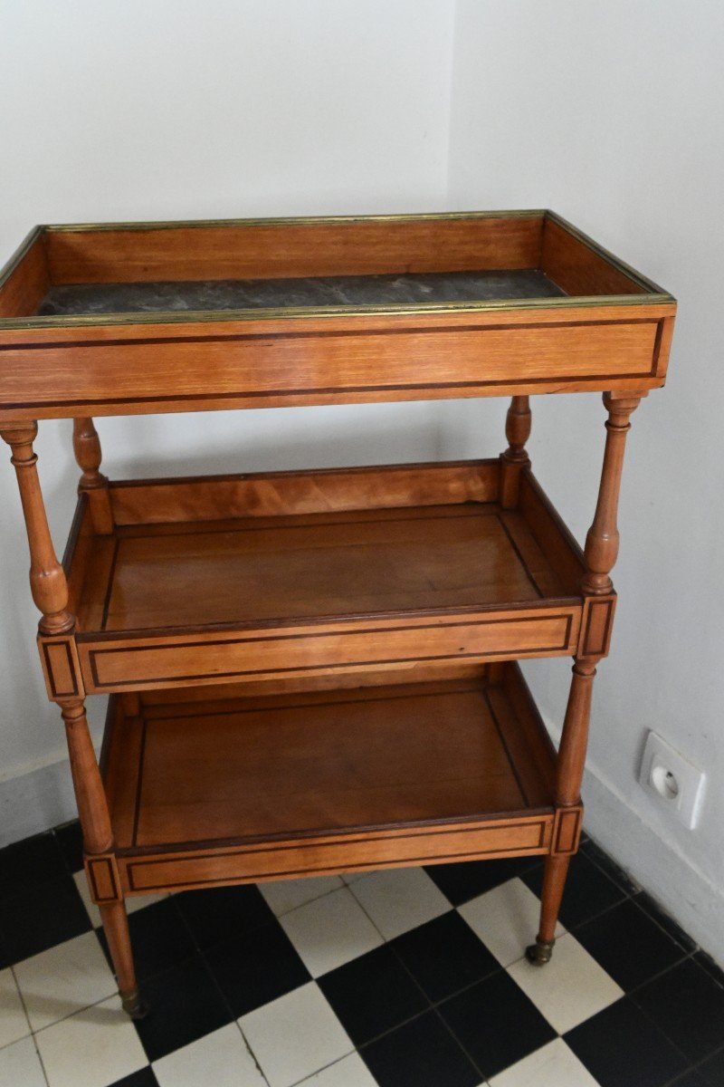 Elegant Directoire Period Coffee Table With Bowl -photo-3