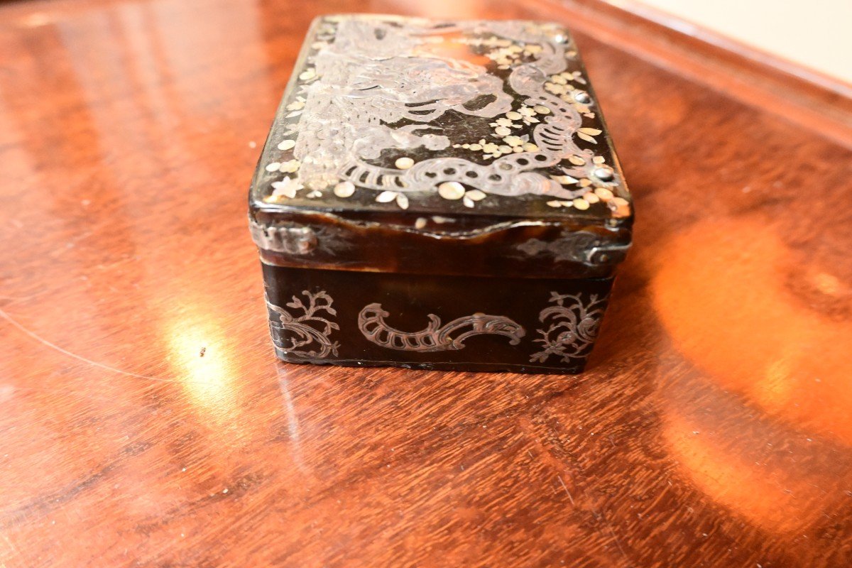 Tortoiseshell And Quilted Box Naples XVIII-photo-4