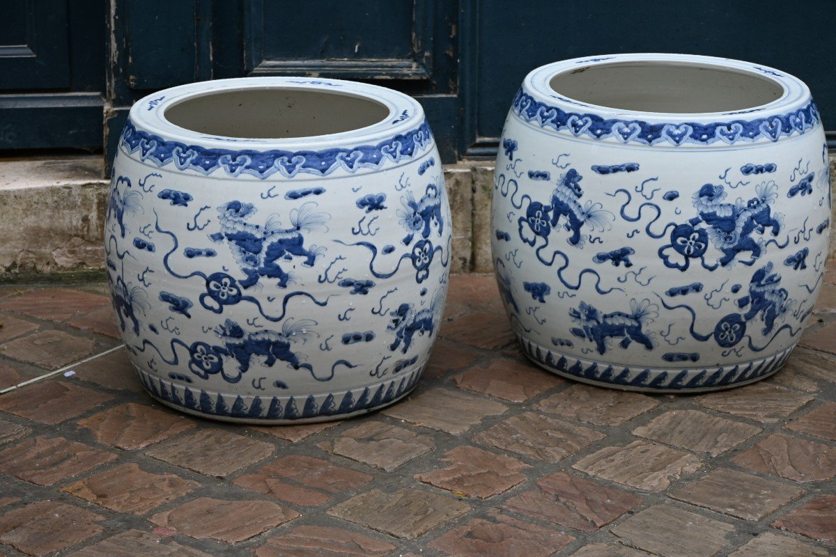 Pair Of Large Porcelain Aquariums China XX-photo-3