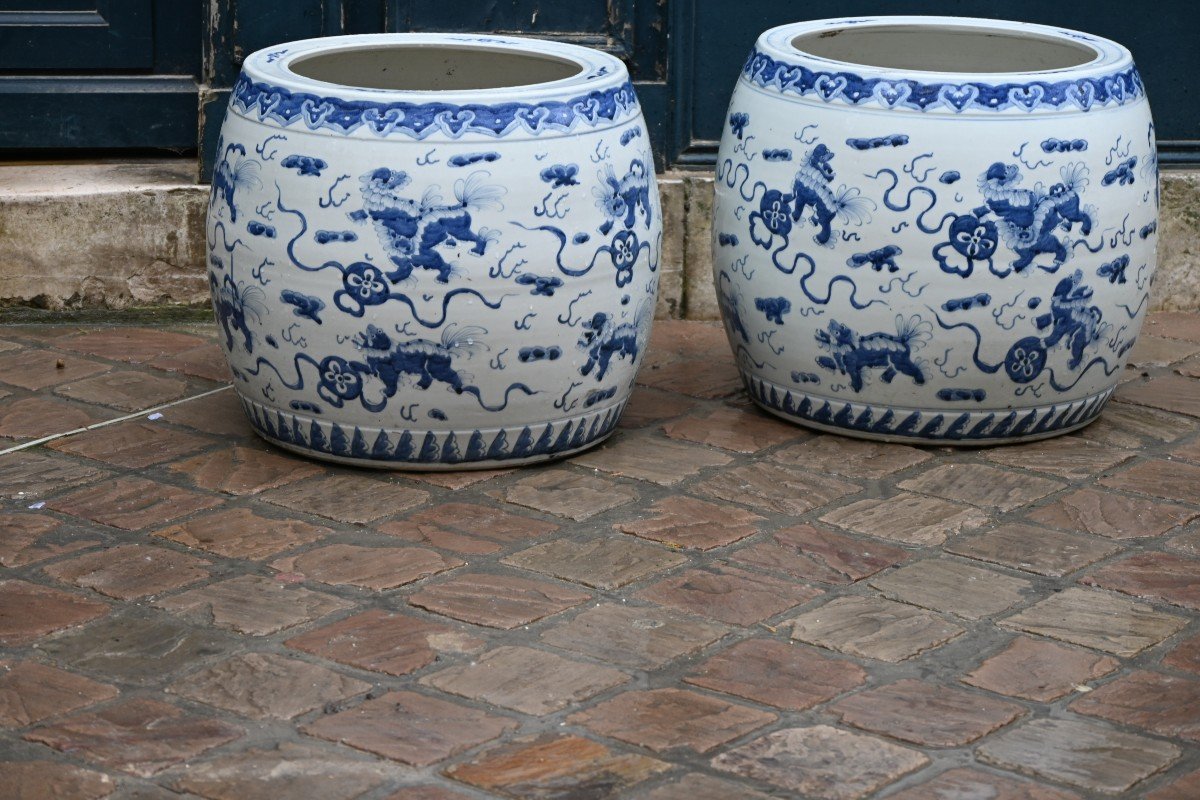 Pair Of Large Porcelain Aquariums China XX-photo-4