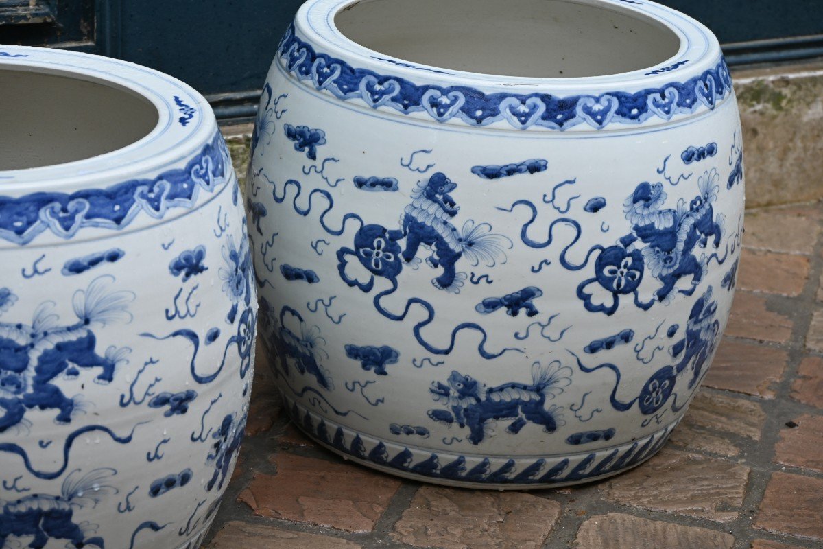 Pair Of Large Porcelain Aquariums China XX-photo-1