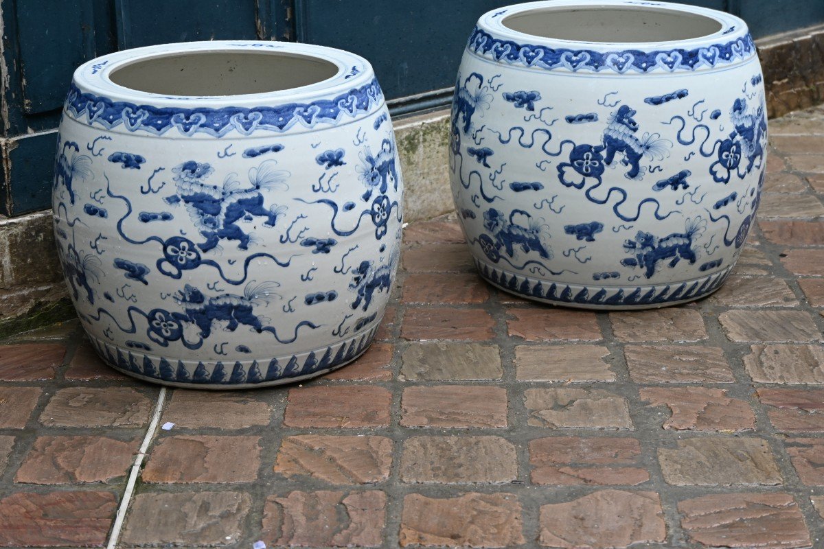 Pair Of Large Porcelain Aquariums China XX-photo-5