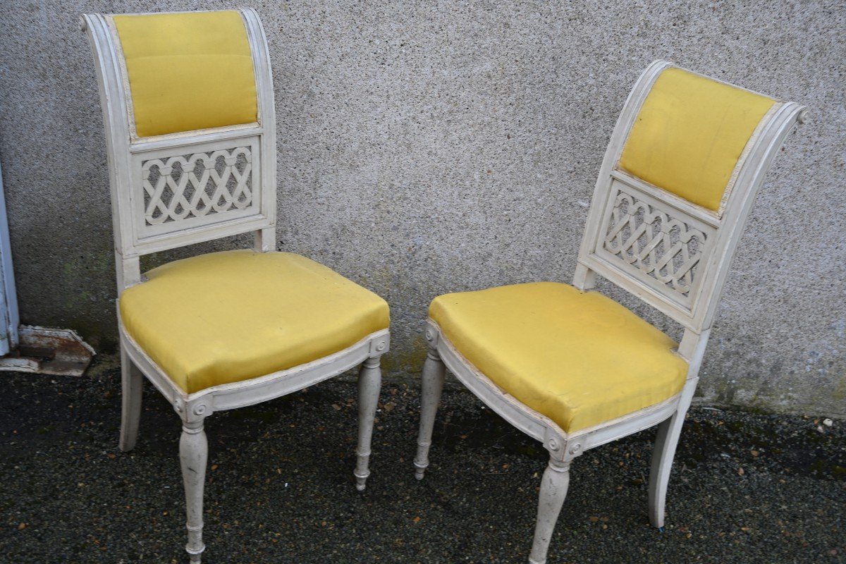 Paire De Chaise Directoire-photo-2