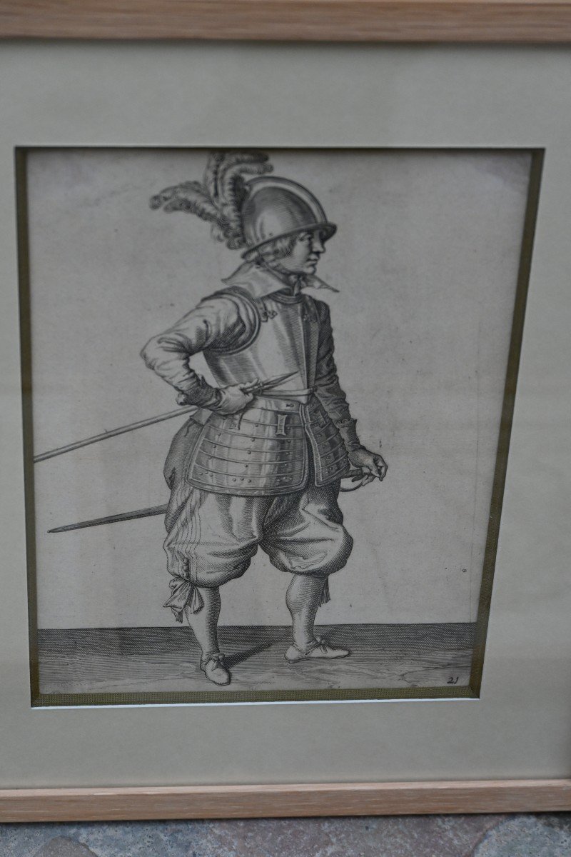 Jacob De Gheyn Ii, Suite Of 5 Engravings Of Arquebusiers XVII-photo-2