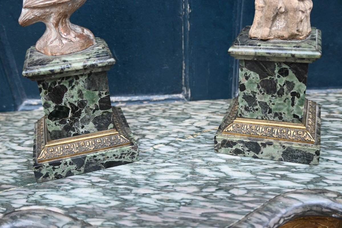 Pair Of 19th Century Marble Plinths -photo-2