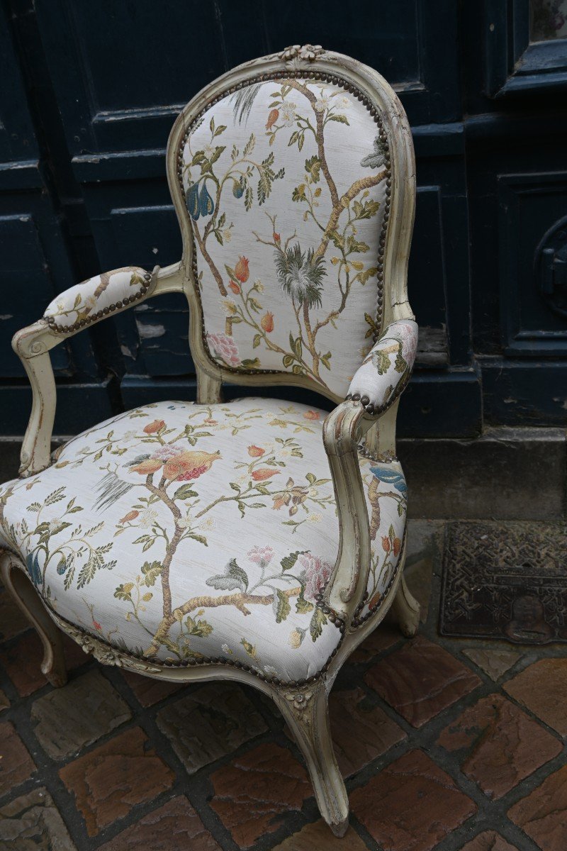 Pair Of Louis XV Period Cabriolet Armchairs From The 18th Century-photo-6