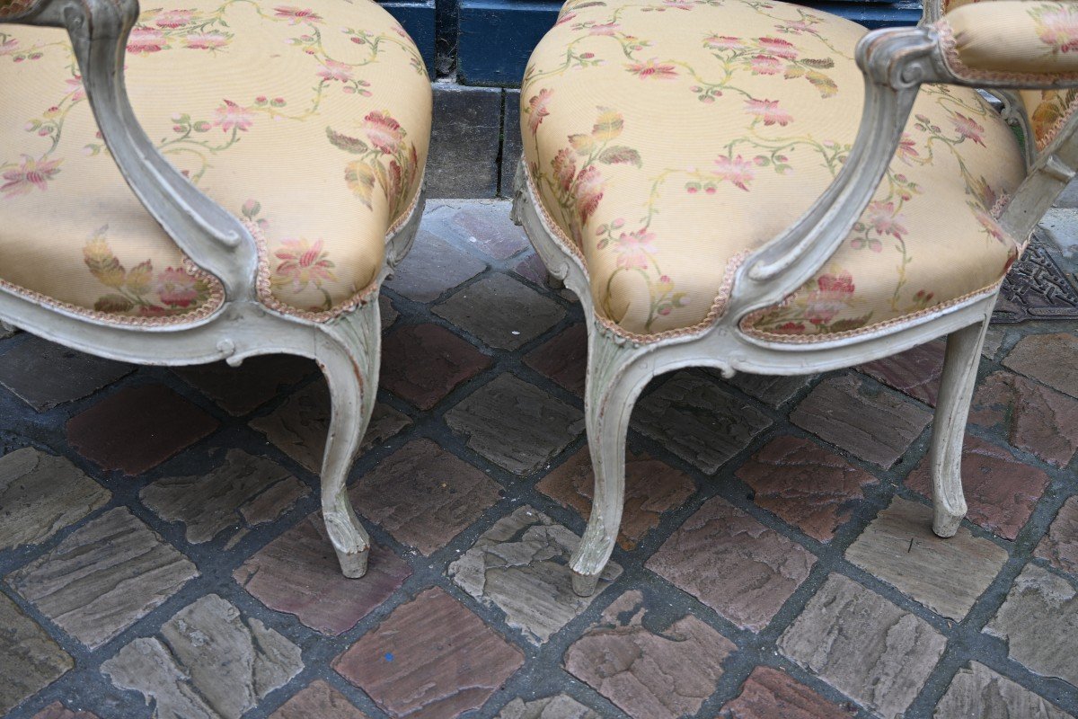 Tilliard , Paire De Fauteuils D époque Louis XV-photo-4