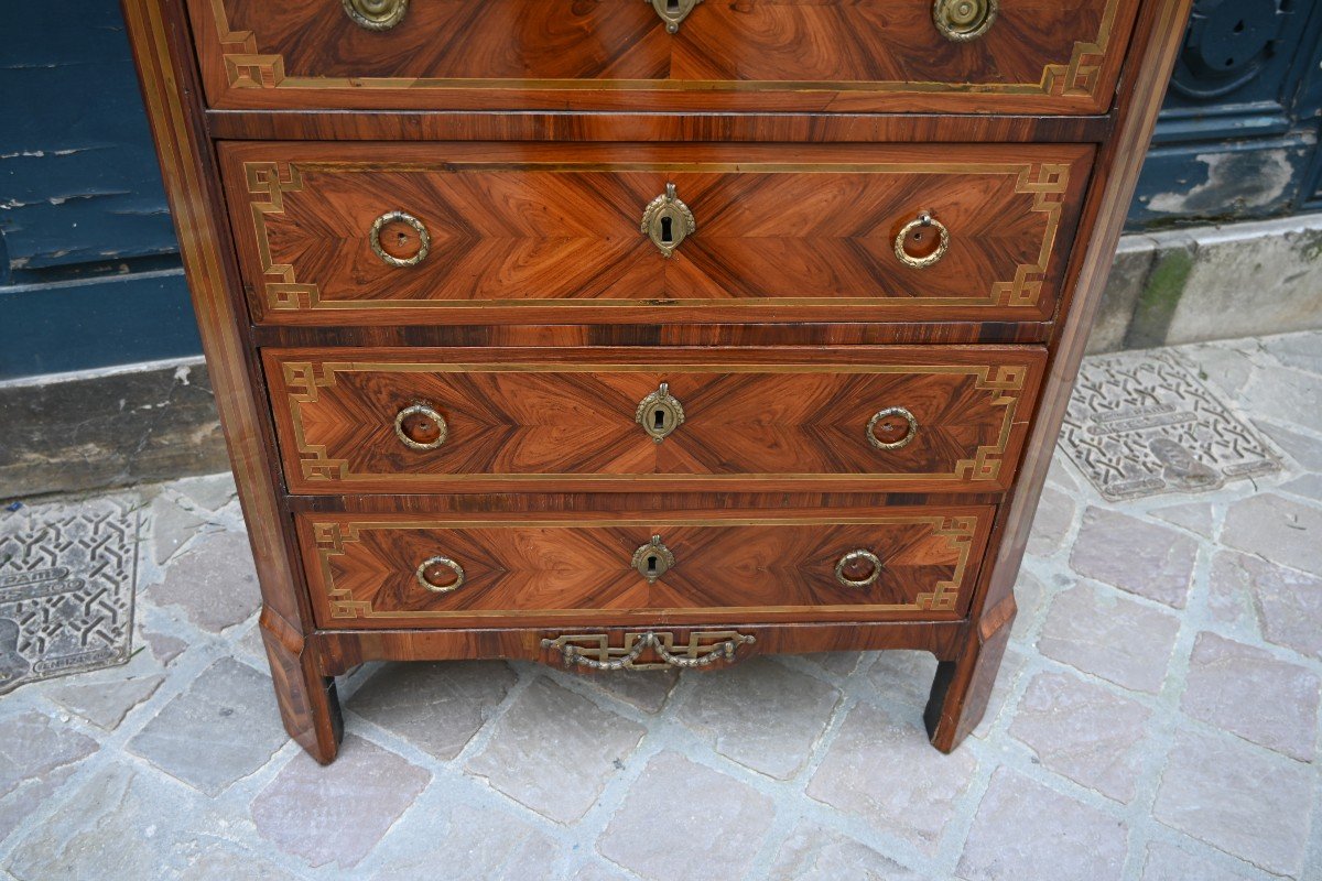 Louis XVI Period Veneer Wood Secretary Weekly-photo-4